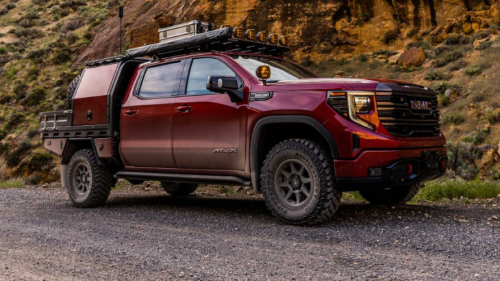 overland expo debuts 2022 gmc sierra 1500 at4x for off-road adventures
