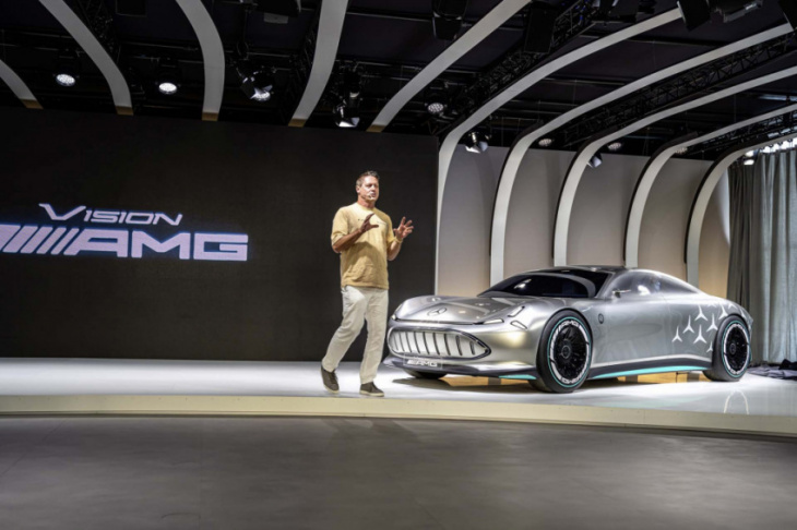 mercedes vision amg concept previews brand's electric performance car car future