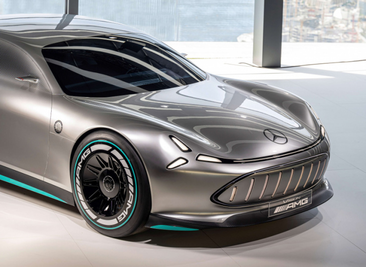 mercedes-amg vision amg: all-electric four-door coupe concept revealed