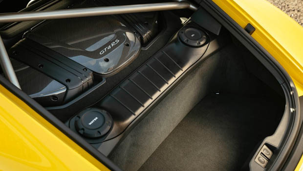 the porsche cayman gt4 rs makes more noise inside than out, why is that?