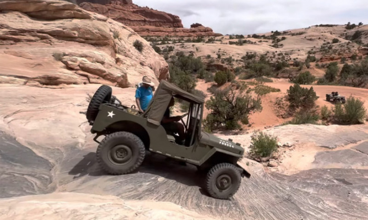 watch: vintage willys jeeps tackle treacherous rock crawl