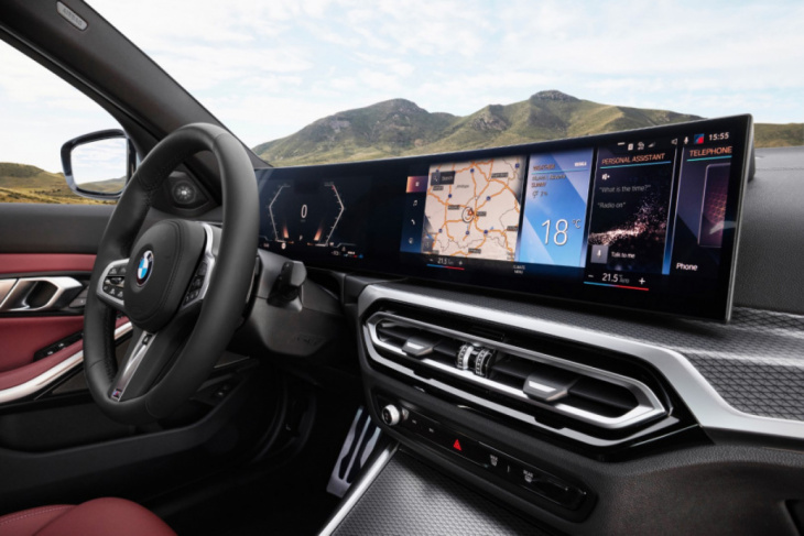 android, the new 2022 bmw 3 series is here with a new face and a curved display