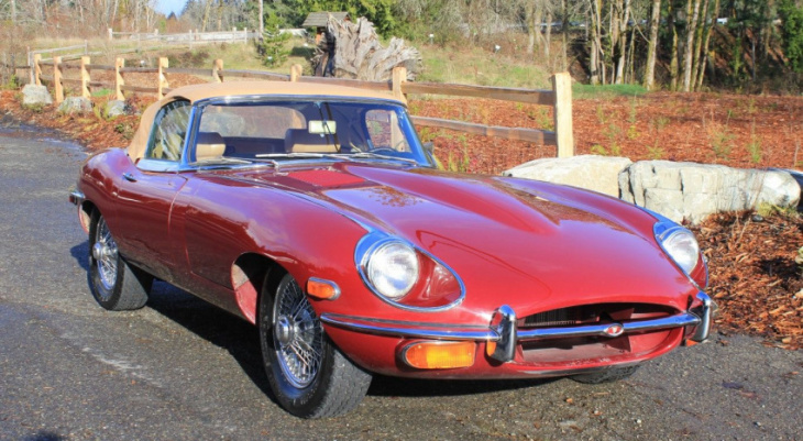 1970 jaguar e-type roadster is the perfect weekend cruiser sports car