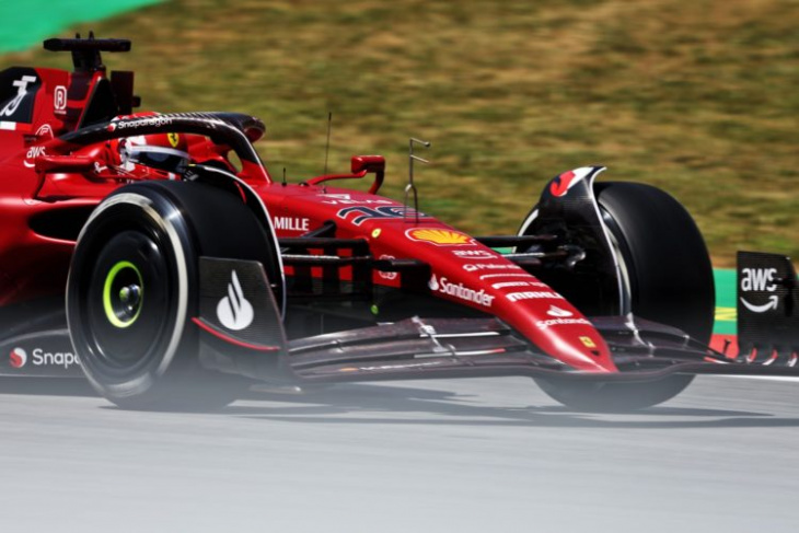leclerc fastest ahead of mercedes drivers at spanish gp