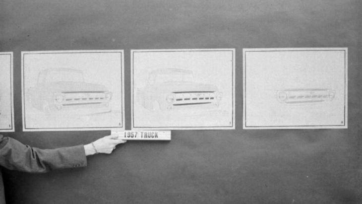 see how the 1958 ford f-100 badge could have looked in these archival pics