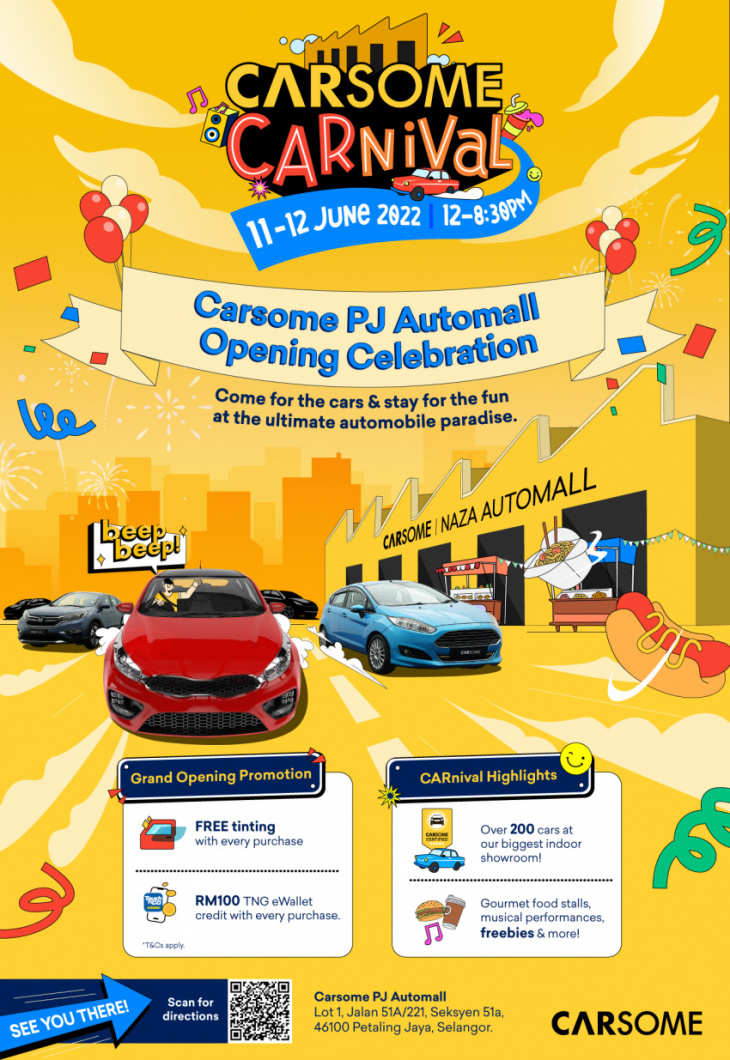carsome pj automall grand launch event: enjoy the carsome carnival & exclusive offers!