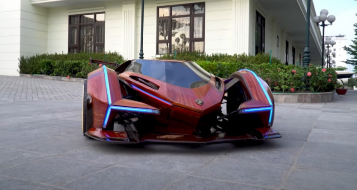watch: you would not believe this lamborghini vision gt is made from wood