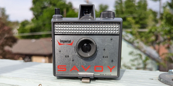 cheap 1950s camera steals chrysler names, visits junkyard decades later