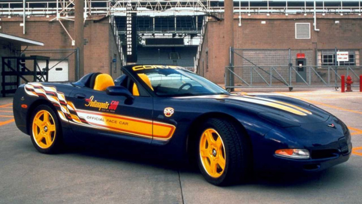 every chevrolet corvette pace car from all 19 indy 500 runs