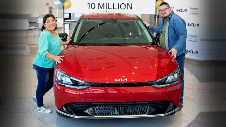 kia's 10 millionth vehicle sold in us is this runway red ev6