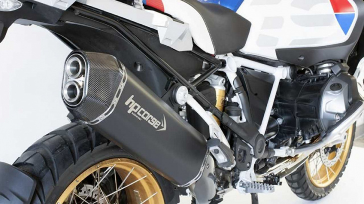 hp corse launches two slip-on options for the bmw r 1250 gs