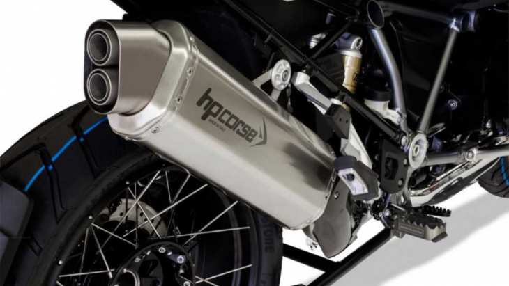 hp corse launches two slip-on options for the bmw r 1250 gs