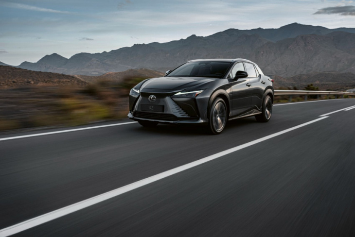 2023 lexus rz: automaker’s first battey ev features awd, steer by wire system, new body design & more
