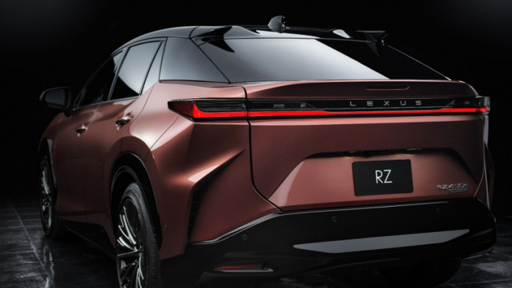 2023 lexus rz: automaker’s first battey ev features awd, steer by wire system, new body design & more