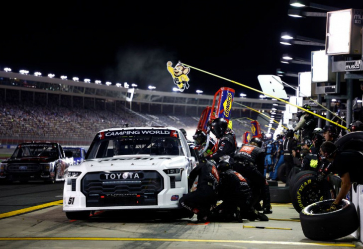 friday’s nascar activities at charlotte feature smoking dashboards, and smashed fruit