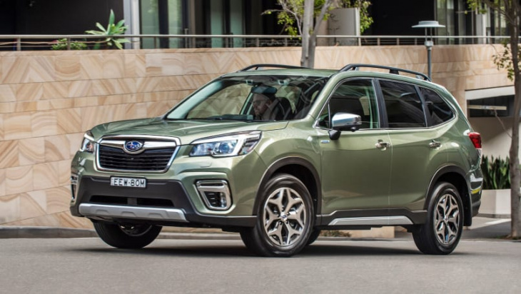 not ready to go full electric? 2022 ford escape, toyota rav4, subaru forester and other hybrid family suvs you can buy that won't give you range anxiety