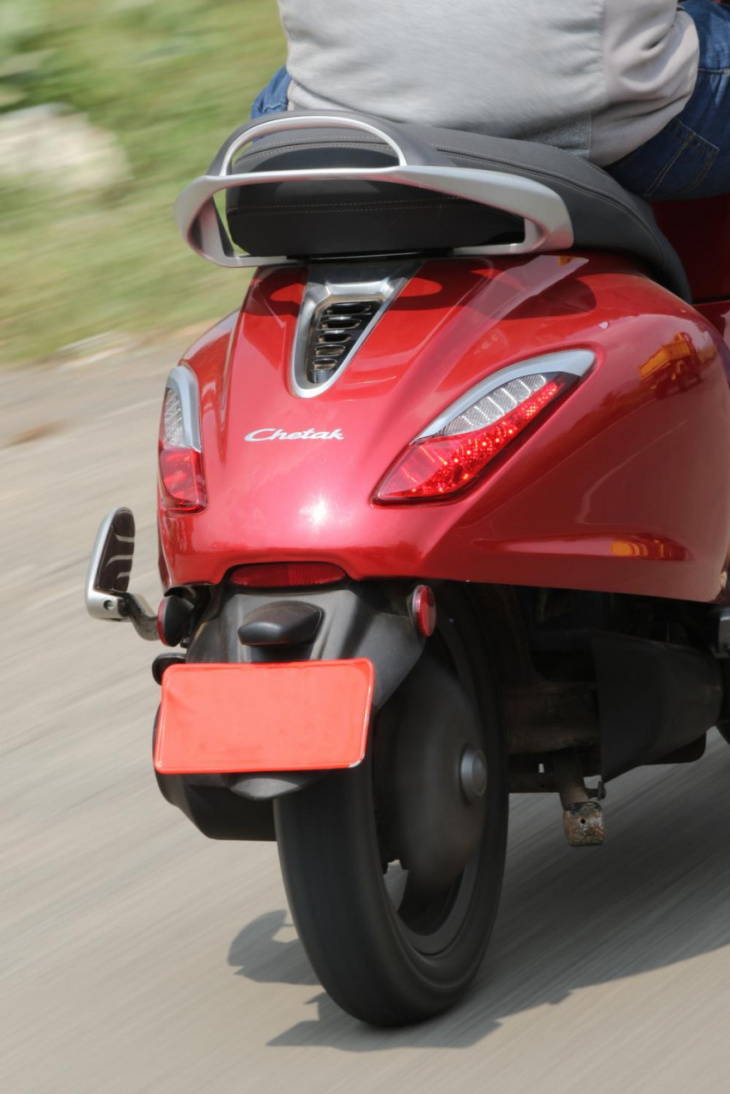 android, the war horse  bajaj's chetak scooter has undergone a stylish makeover and is now available with electric power