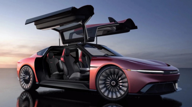 delorean alpha5 revealed as electric taycan rival