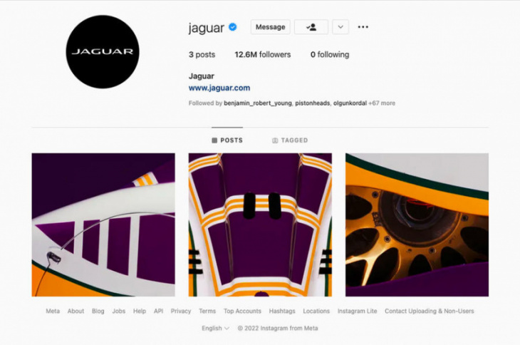jaguar just deleted 10 years of instagram posts