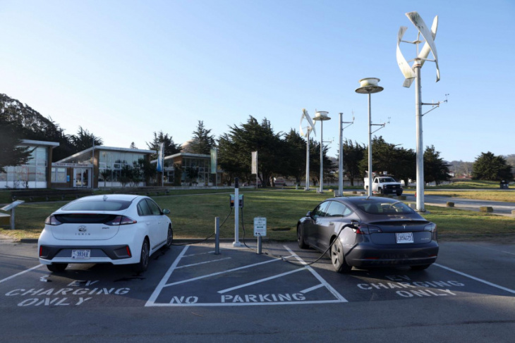while electric vehicles proliferate, charging stations lag behind  the white house prepares to give states more money to develop ev chargers, but many still have not used their past funding