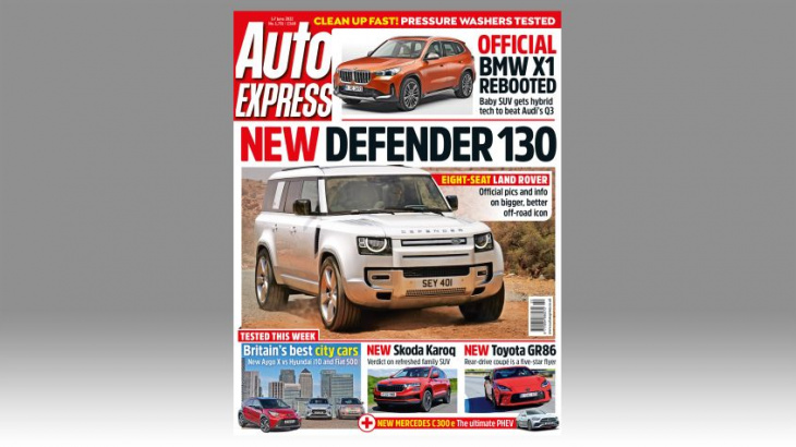 new land rover defender 130 shows its size in this week’s auto express