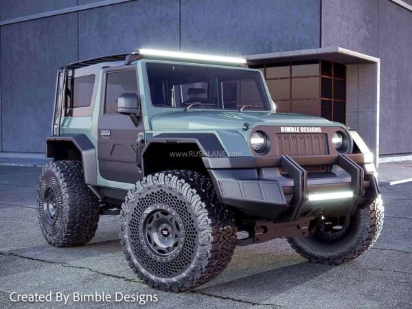 2024 mahindra thar electric suv ready to off road – render