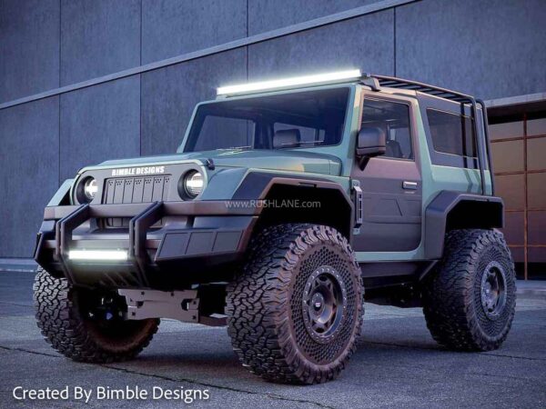 2024 mahindra thar electric suv ready to off road – render