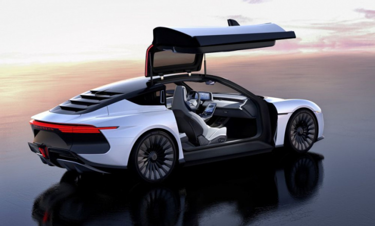 delorean is back and it's from the future with the alpha5 ev - yes it has gullwing doors