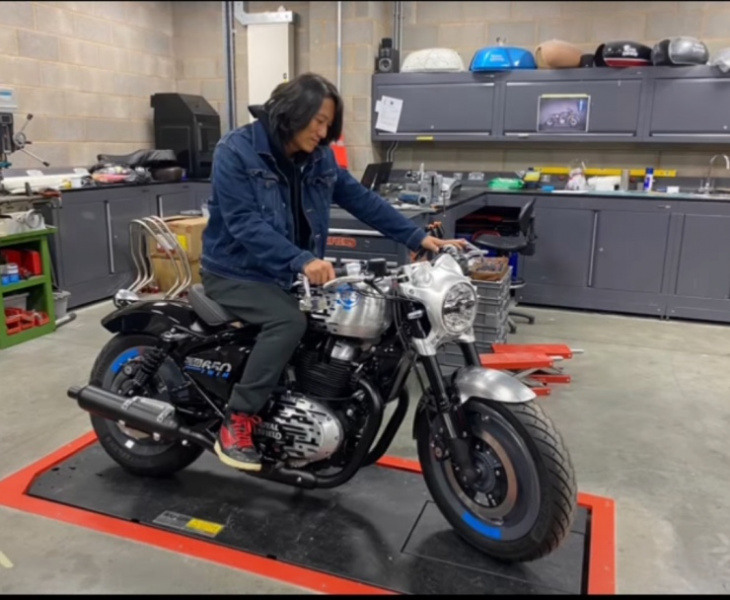 fast & furious actor checks out royal enfield gt 650 & interceptor