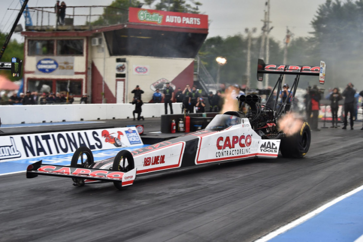 friday results: steve torrence leads  nhra new england nationals qualifying with record run