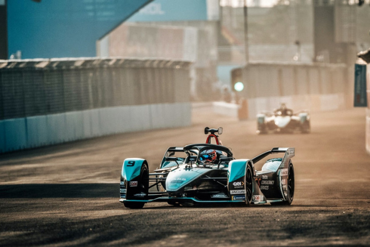 championship gaps tighten as jaguar tcs racing’s mitch evans wins 1st formula e jakarta eprix