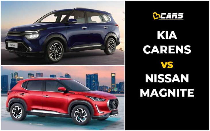 kia carens vs nissan magnite price, engine specs, dimensions comparison