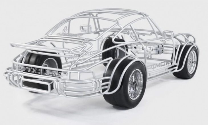 benedict radcliffe’s life-size 911 wireframe sculpture is absolutely stunning