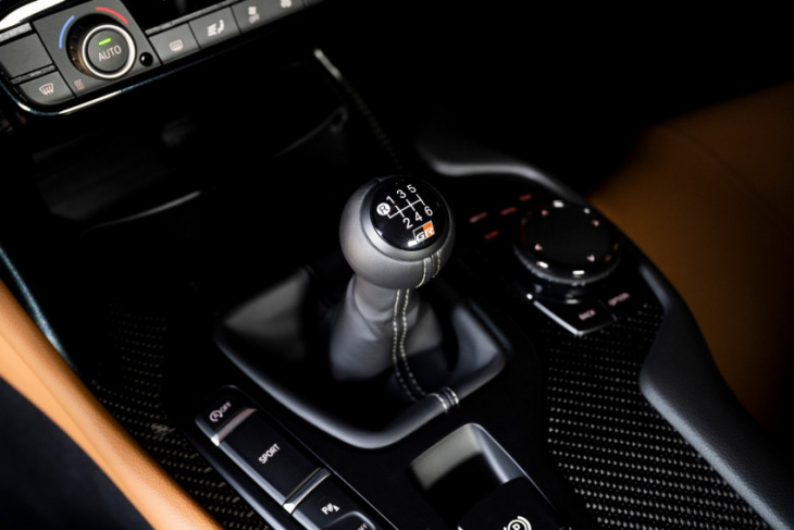 toyota supra’s bmw-derived manual gearbox’s knob made intentionally heavier for better feel