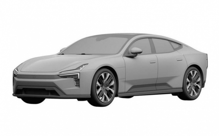 design of polestar 5 electric saloon revealed in images filed with european patent office