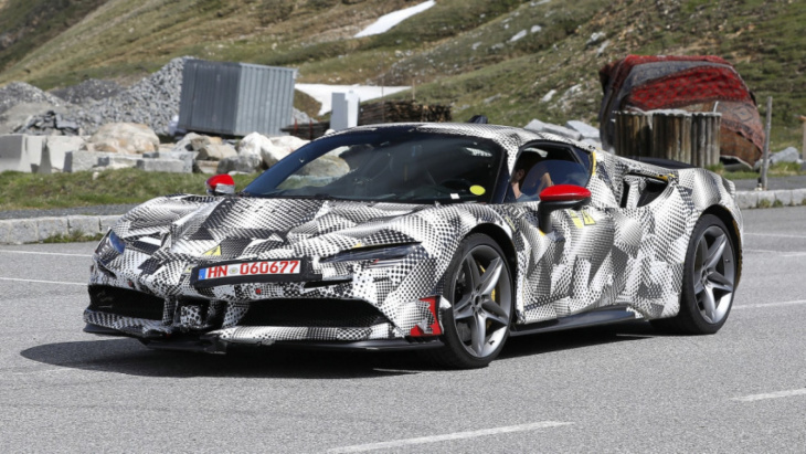 ferrari sf90 prototype spotted – updates due for the hybrid hypercar