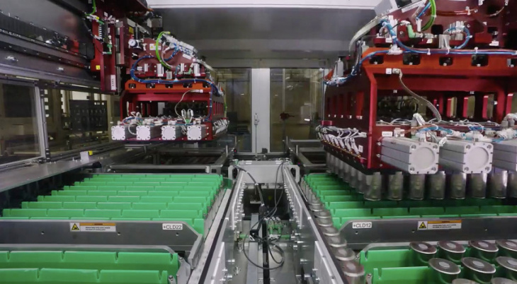 tesla shares mesmerizing 4680 battery cell assembly video