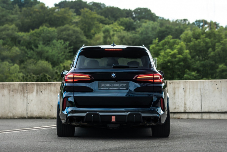 bmw x5 m gets 730 hp and exposed carbon hood from manhart