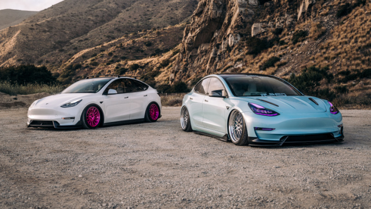 a tuner has built carbon fibre bodykits for the tesla model 3 and model y