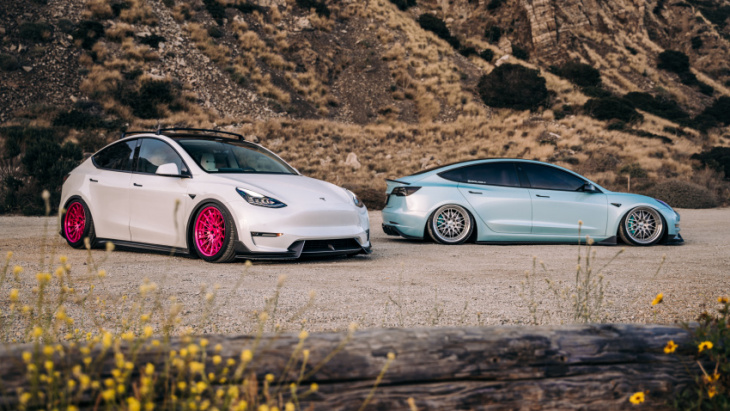 a tuner has built carbon fibre bodykits for the tesla model 3 and model y