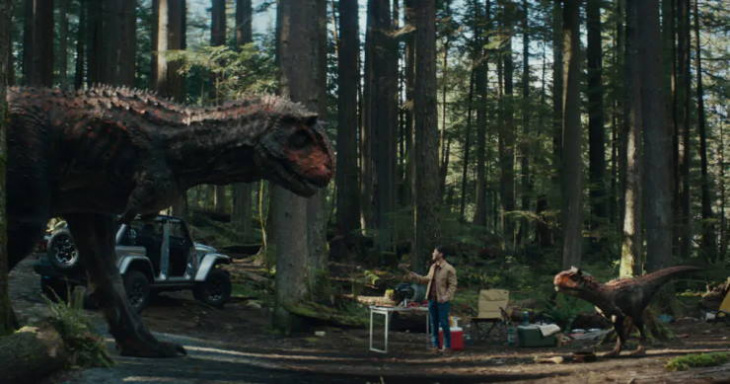 new jeep jurassic world ad features a pet dinosaur (video)