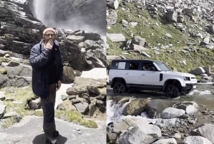 sunny deol takes his land rover defender for an off-road trip 