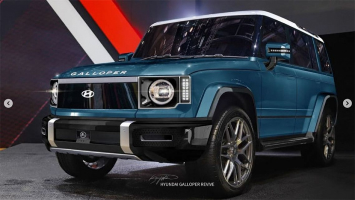 hyundai's 4x4 suv reborn? render reveals what electric toyota prado, jeep wrangler and land rover defender off-road rival could look like