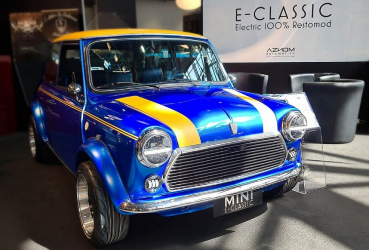 restored classic mini cooper blends iconic shape with e-power