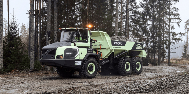 volvo ce reveals h2 fuel cell articulated dump truck