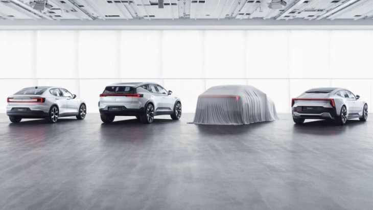 polestar previews 4 coupe suv for first time, shows unconcealed 5 sedan