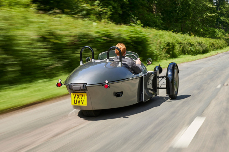 morgan trike sharpens driving experience with water-cooled ford engine