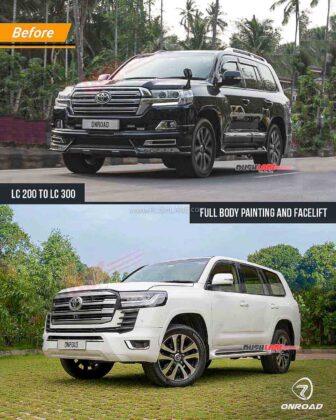 toyota land cruiser old gen modified to new gen lc300 in kerala