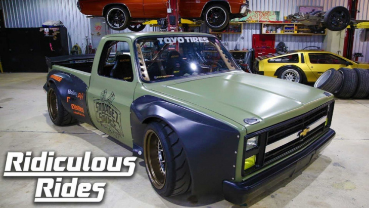 this mad 1,200+ hp tesla-swapped chevrolet c10 has two model s motors