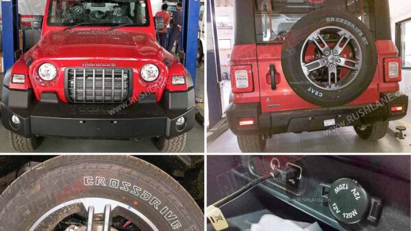 2022 mahindra thar features – one usb port deleted, black bumpers, ceat tyre